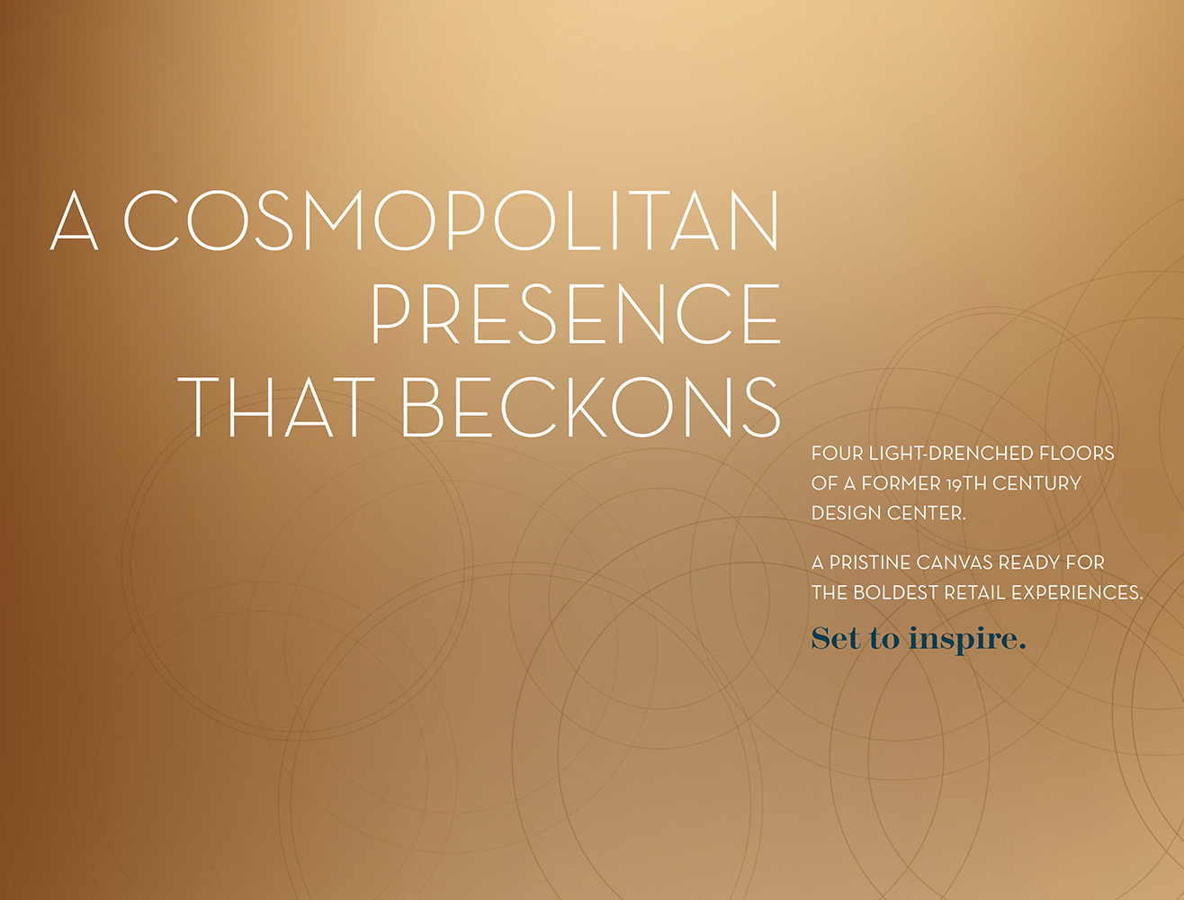 A cosmopolitan presence that beckons