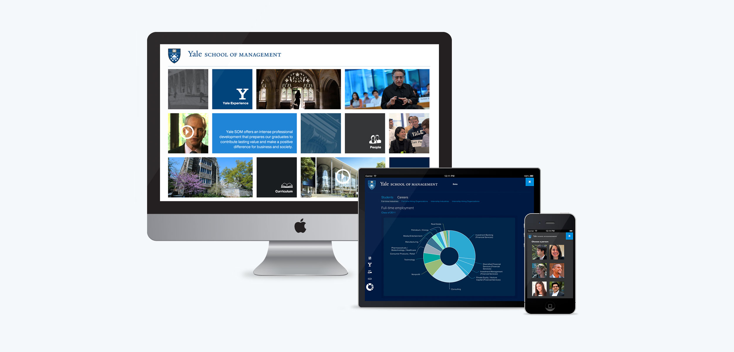Explore Yale SOM on desktop, iPad and iPhone