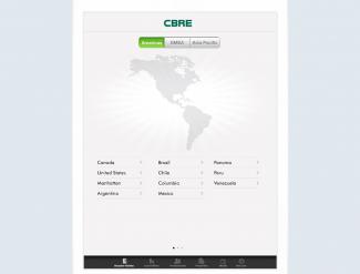 CBRE iOS application on iPad